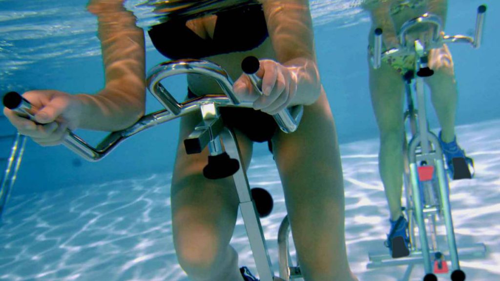 Entrenamiento en la piscina